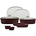 Corningware 10-Piece Bakeware Set (French Colors) | Cabernet