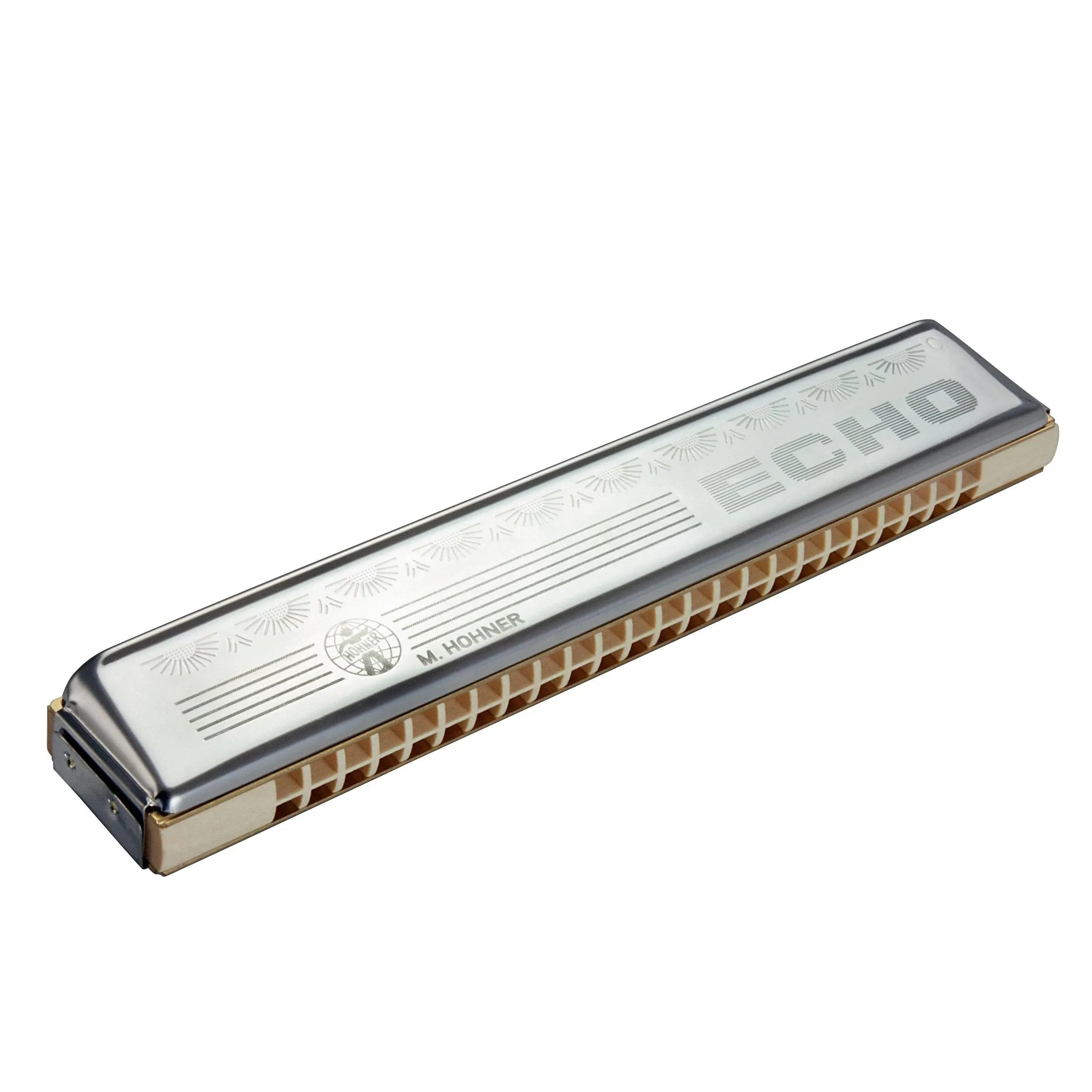 HOHNER 2509-C Echo 48 Tremolo Harmonica, Key of C, Stainless steel