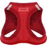 Voyager Step-In Plush Dog Harness – Soft Plush, Step in Vest Harness for Small and Medium Dogs by Best Pet Supplies - Red Corduroy, M (Chest: 16-18")