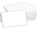 Hamilco Blank Tent Name Place Table Cards 3 1/2" x 2" Folded Card Stock - White Cardstock Paper 80lb Cover - 100 Pack