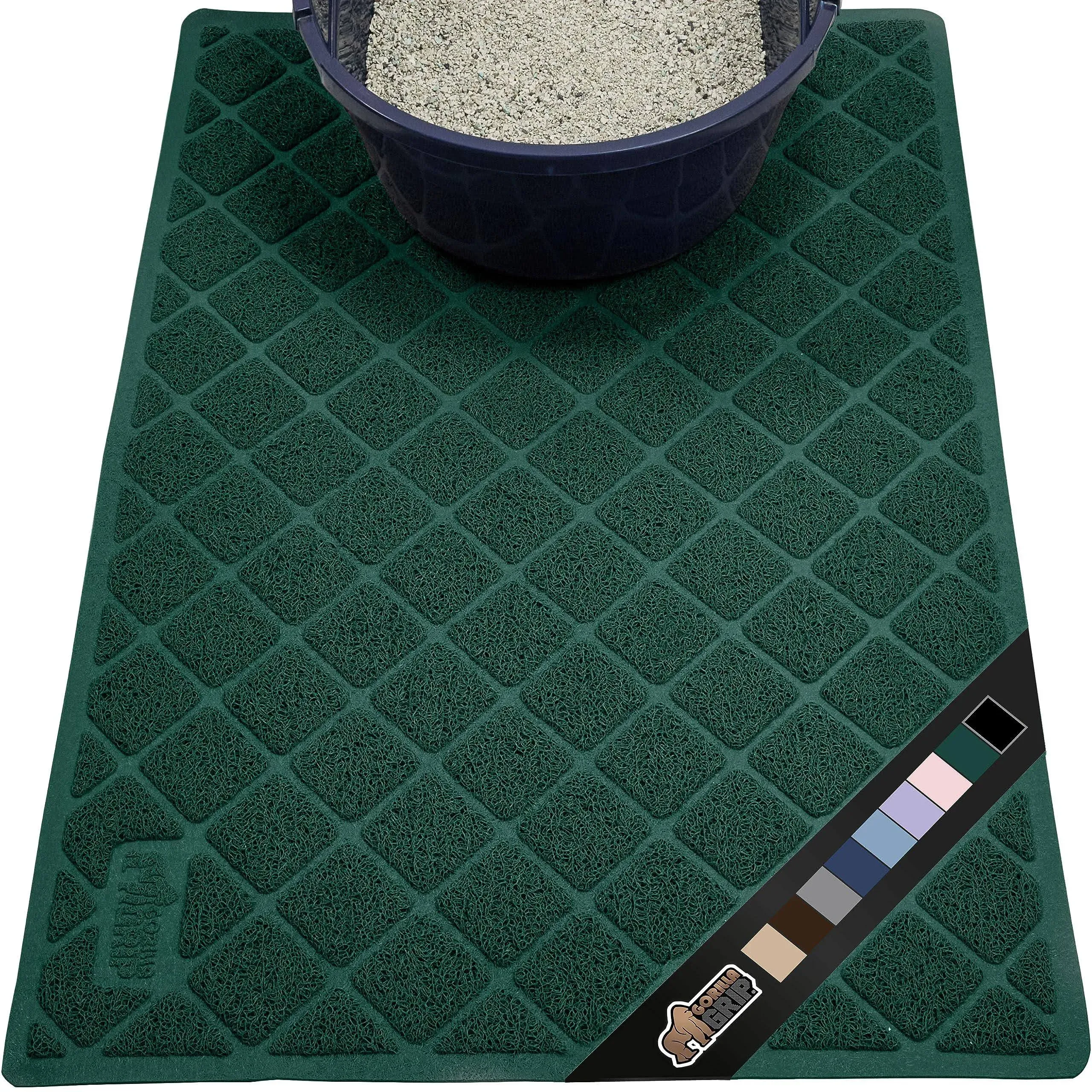 The Original Gorilla Grip Water Resistant Cat Litter Box Trapping Mat