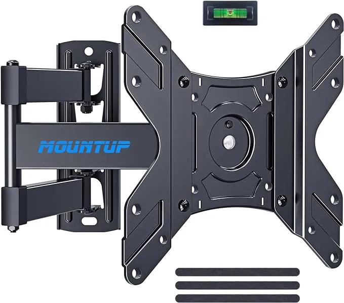 MOUNTUP UL Listed TV Monitor Wall Mount Swivel and Tilt for Most 14-42 Inch LED LCD Flat Curved TVs, Full Motion TV Wall Mount TV Bracket with Articulating Arm, Max VESA 200x200mm up to 33lbs, MU0029