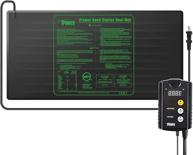 iPower 48" x 20" Warm Hydroponic Seedling Heat Mat and 40-108°F Digital ...