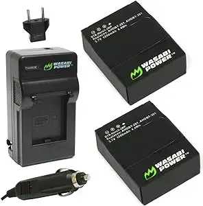 Wasabi Power GoPro HERO3/HERO3+ Charger & 2 Li-Ion Batteries Kit