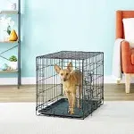 Paws & Pals Two Door Wire Pet Crate, Black