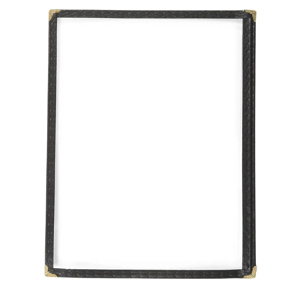 Winco Single Menu Cover, 12-Inch x 9.5-Inch, Black