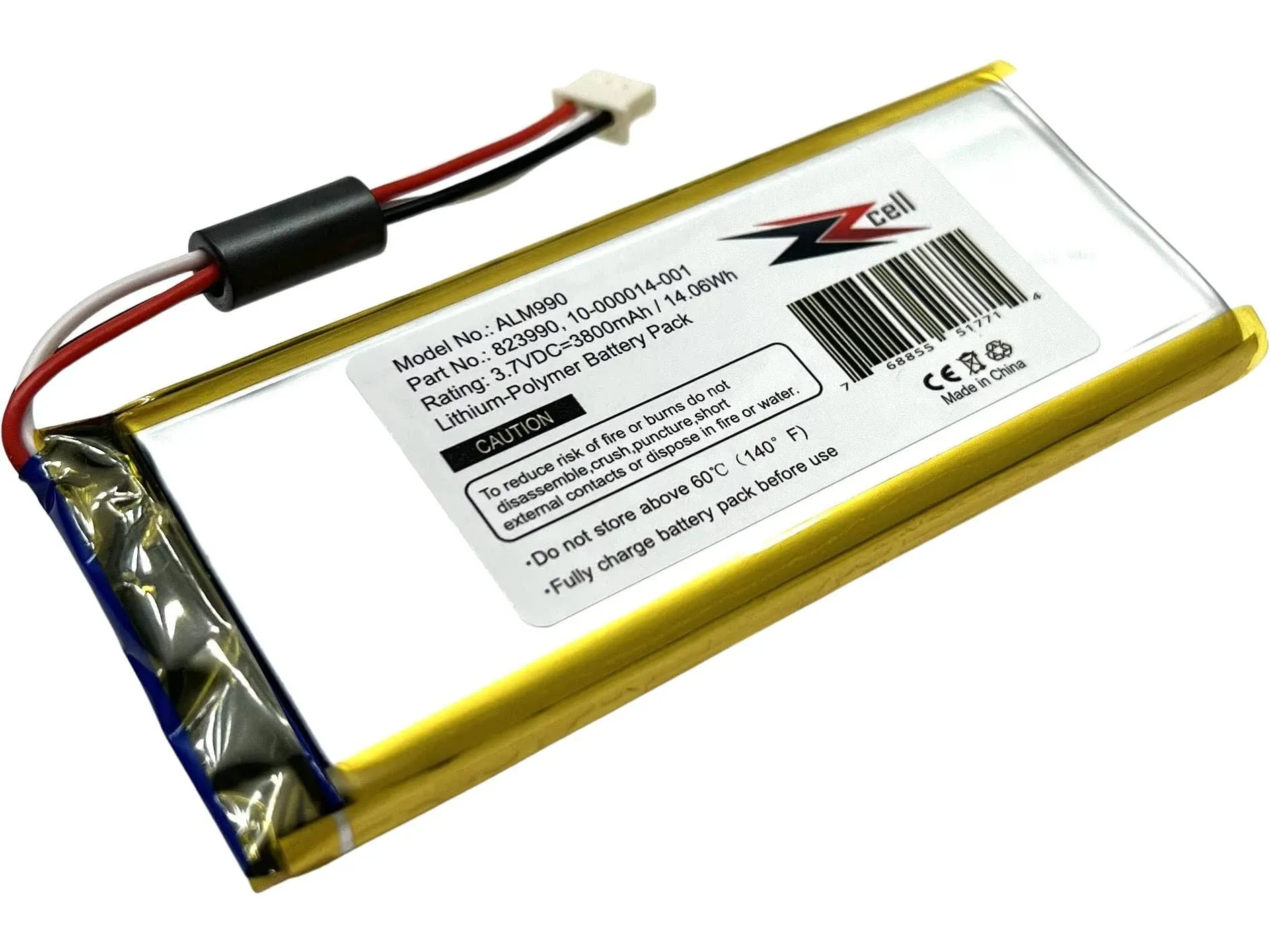 Zzcell ALM990 Battery Replacement for ADT Panel SmartThings, 823990, 10-000014 ...