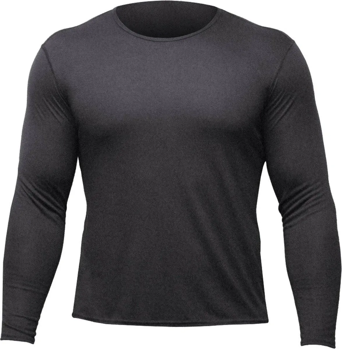 Hot Chillys Men's Peachskins Solid Crewneck Lightweight Moisture-Wicking UV Protective Relaxed Fit Base Layer Top