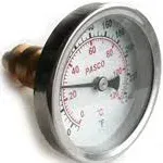 Pasco 1449 Dial Thermometer with Brass Well with 2.5-Inch Face