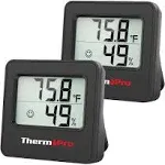 ThermoPro TP157 2 Pack Hygrometer Indoor Thermometer for Home, Room Thermometer Humidity Meter with Temperature Humidity Sensor for Greenhouse Baby Room Office