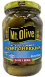 Mt Olive Pickles, Sweet Gherkins - 16 fl oz