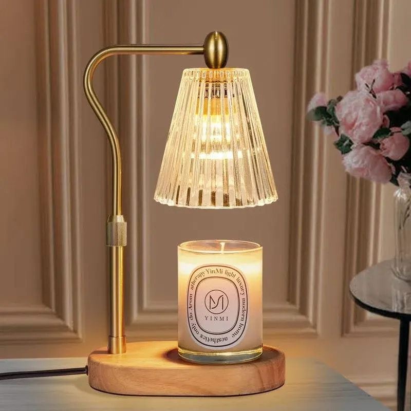 Candle Warmer Lamp with Timer Dimmer Adjustable Height, Electric Wax Warmer Vintage Home Decor for Scented Jar Candles, for Family