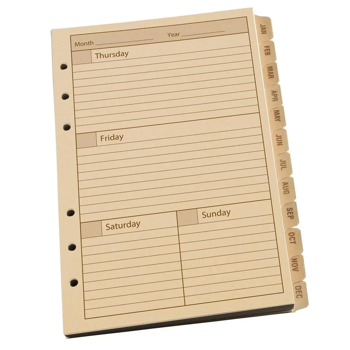 Rite in The Rain 9260W Planner Calendar Pages, Weekly, 5 x 7 in