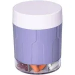 Betife Large Pill Box 7 Days, Round Pill Box, 7 Compartments with Large Separate Compartments (Purple)