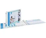 NEW! Avery #72124 11&#034; x 17&#034; White Binder w/1&#034; Slant Rings, 250 Sheet Cap., 2/$25