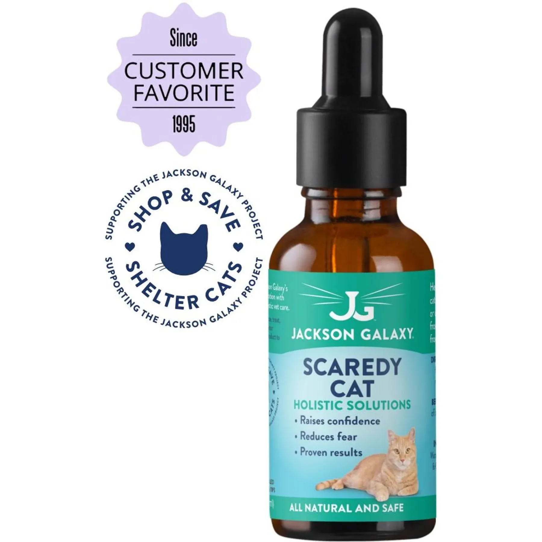 Jackson Galaxy Solutions-SCAR<wbr/>EDY CAT for CATS! 2oz Bottle FREE SPRAY TOP