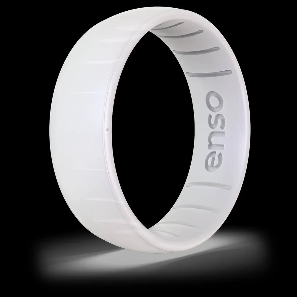 Enso Rings Classic Birthstone Silicone Ring – Unisex Wedding Engagement Band – Comfortable Breathable Band – 6.6mm Wide, 1.75mm Thick