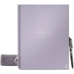 Rocketbook Core Reusable Spiral Notebook, Letter Size 8.5x11, Lilac - Dotted Pages, App-Connected, Erasable, Durable Cover, Ideal for School, Work,