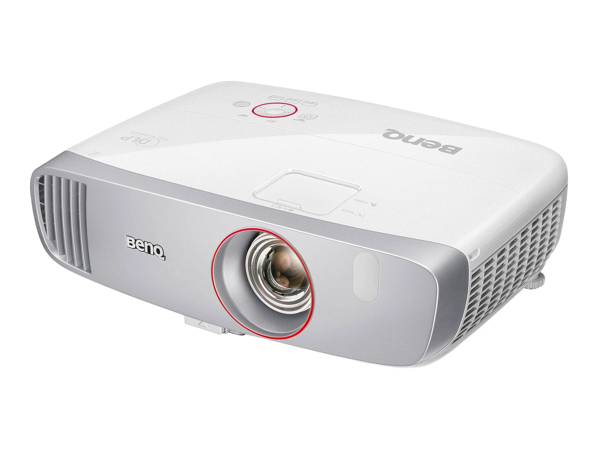 BenQ - HT2150ST 1080p Short Throw Home Theater Projector, 2200 Lumens, Low Input Lag - White/Silver