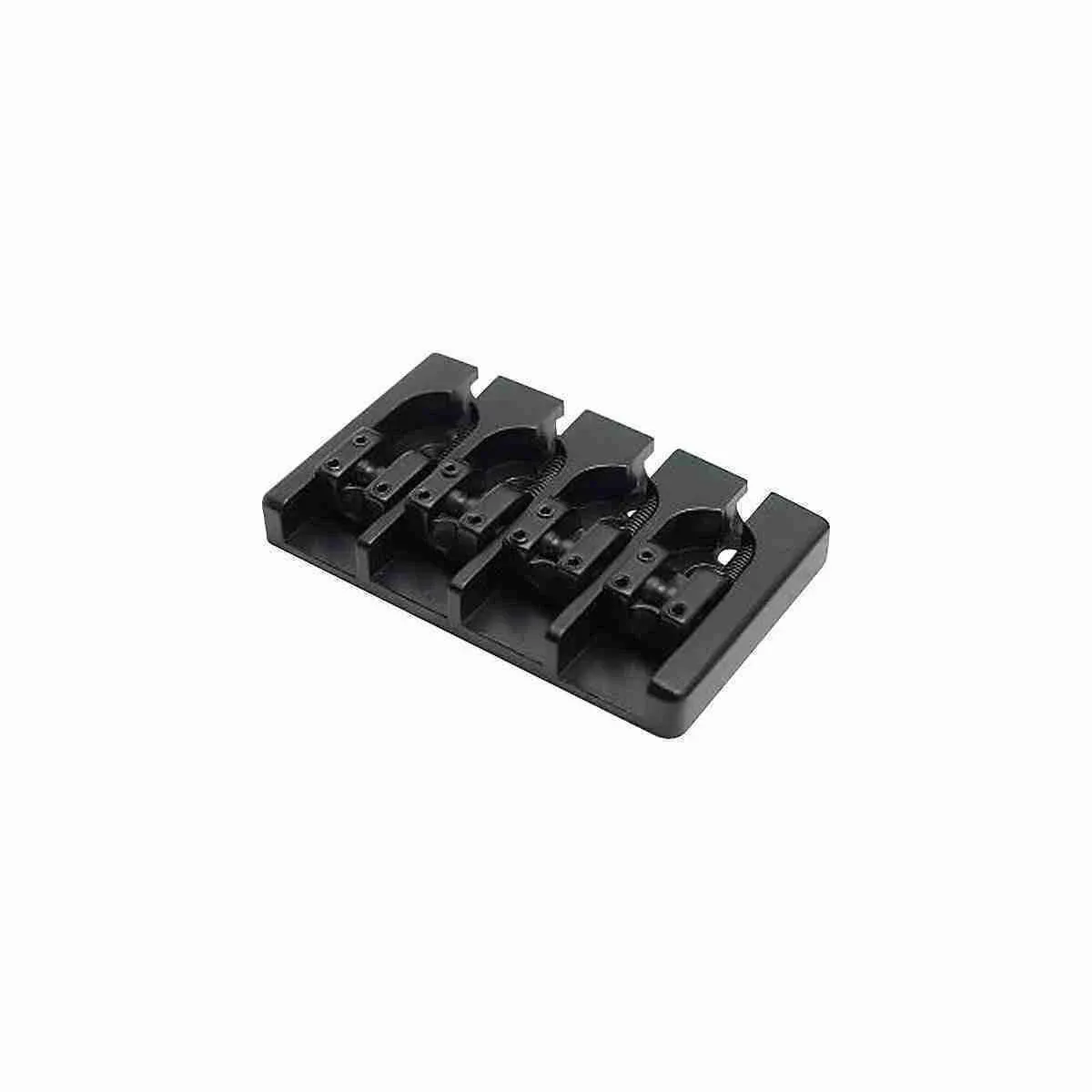 Hipshot Aluminum A-Style Bass Bridge Mount 1 - No String Through Black