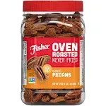 Fisher Oven Roasted Never Fried Pecans, Mammoth, with Sea Salt - 17 oz