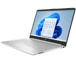 HP 15.6" Laptop, 11th Gen Intel Core i3-1115G4, 8GB DDR4 RAM, 256GB SSD, HDMI, Webcam, Wi-Fi, Bluetooth, Windows 10 Home, Natural Silver, W/MD Accessories