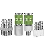 Flexzilla Pro High Flow Coupler & Plug Kit 1/4" NPT (7-Piece)