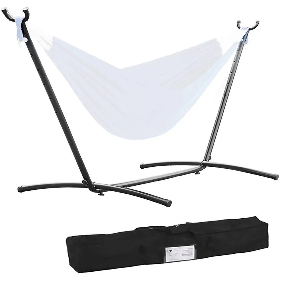 9ft Hammock Stand Portable Heavy Duty 2 Person Steel 9ft(NO HAMMOCK), Black 