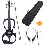 Cecilio Silent Electric Solid Wood Violin with Ebony Fittings