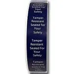 Tamper Evident Tape | Sealed for Your Safety Stickers | 500 Tamper Proof Stickers | Tamper Tape to Help Increase Security During Delivery Stickers | (0.75 x 3.5 in) Navy Blue Tamper Evident Stickers