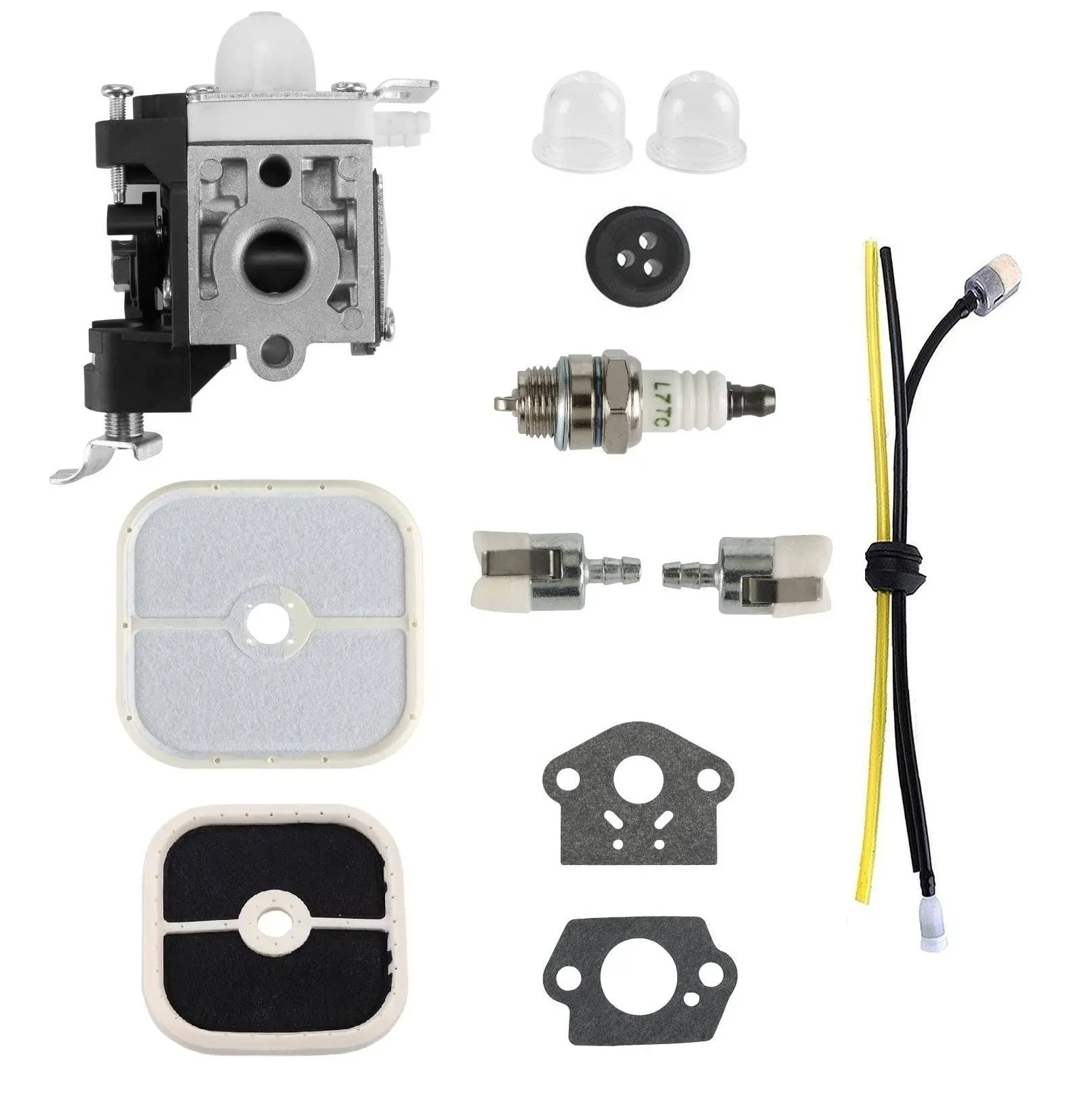 MDAIRC Carburetor with Fuel Line Kit Echo Trimmer, for Zama RB-K85 Echo PB-265L PB-251 PB-265LN PB250LN ES250 PB-250 PB-250LN ES-250 Blower A021001350