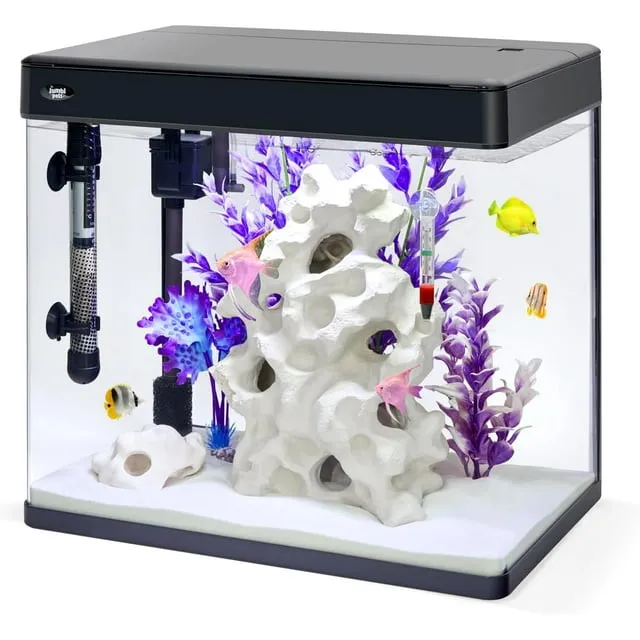 JumblPets Premium Fish Aquarium Kit, Complete Glass Fish Tank Kit (21 Gallon)