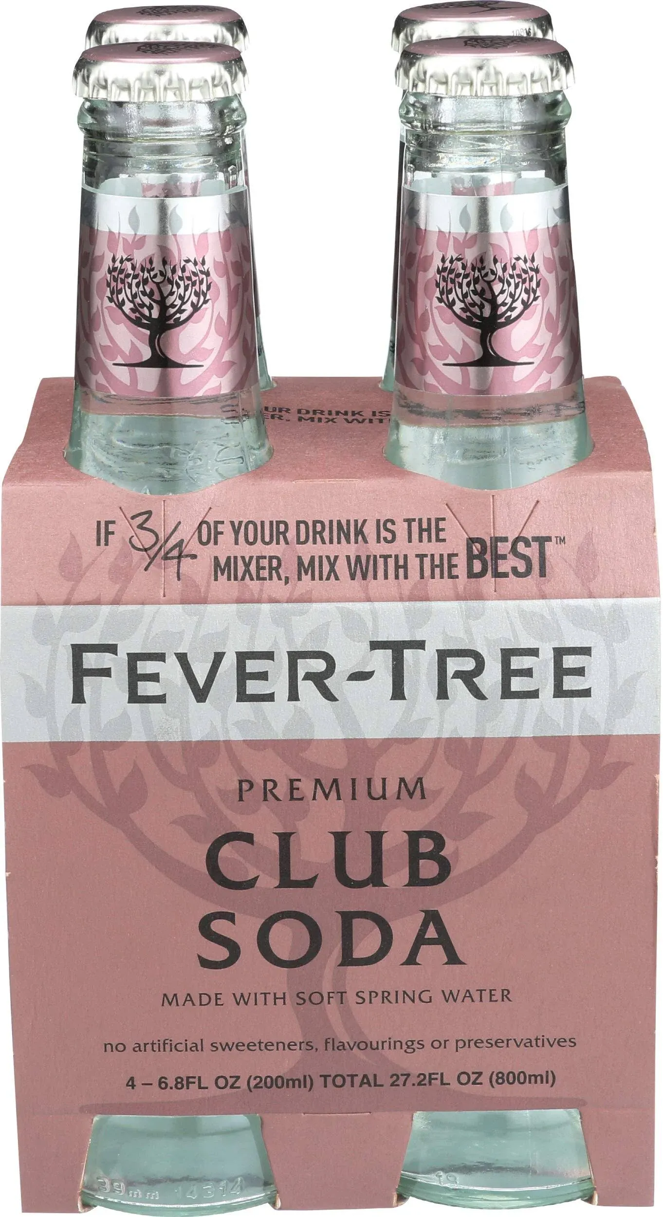 Fever-Tree Premium Club Soda Cans, 24pk/5.07 fl oz, No Artificial Sweeteners ...