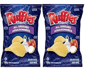 Ruffles All Dressed Potato Chips 200g 2 BAGS