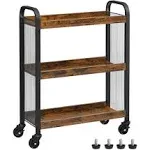 VASAGLE Rolling Storage Cart | Serving Cart | Slim Kitchen Cart