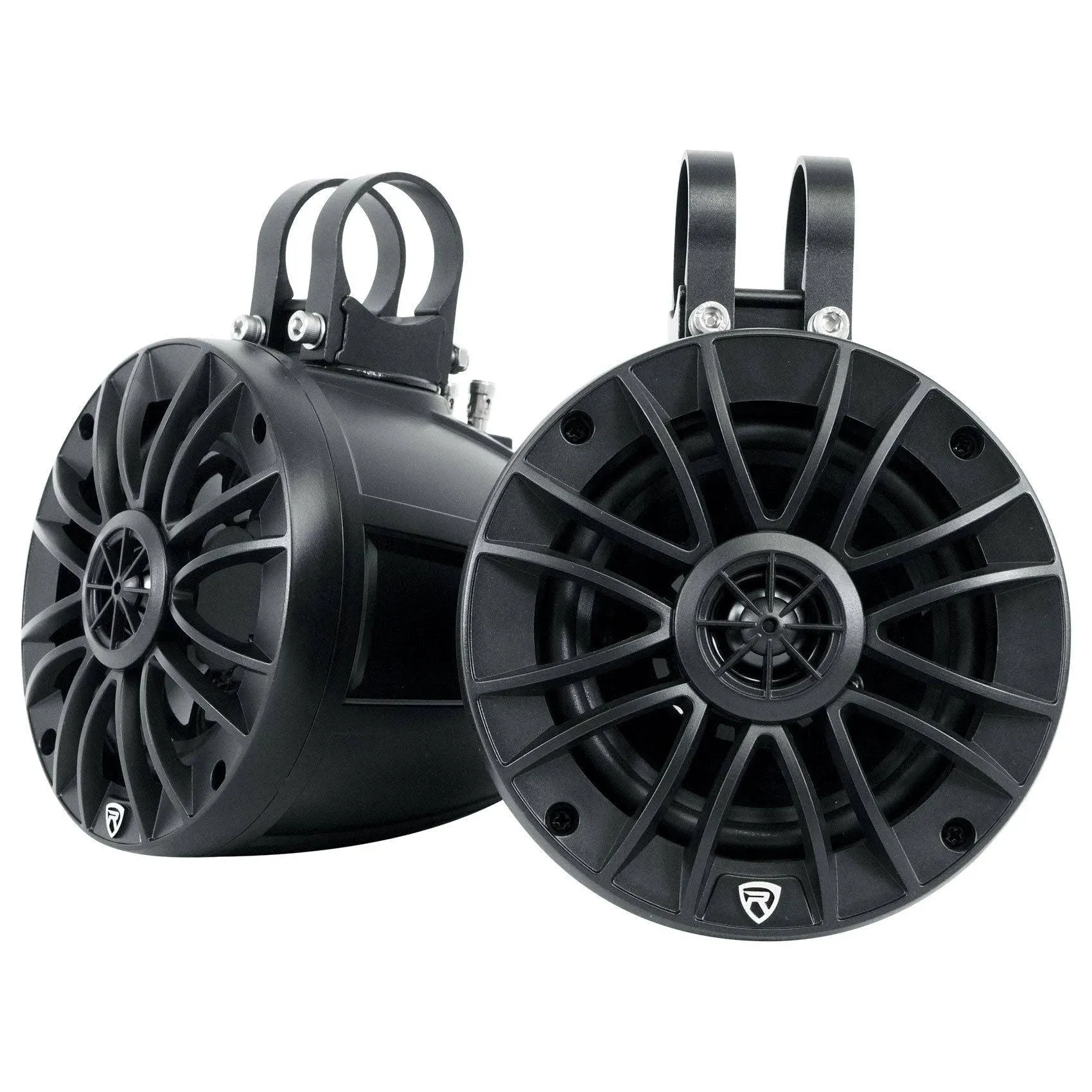 Rockville UT525B UTV/ATV 5.25" Rollbar Wakeboard Marine Speakers/Swivel/IPX6, Black