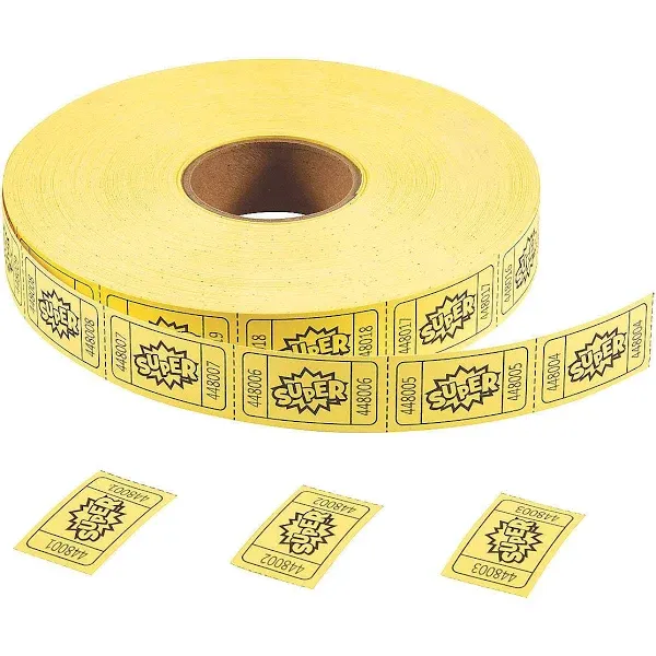 Superhero Incentive Roll Tickets - 1 Bulk Roll of 2000 Tivkets - Party and Classoom Supplies