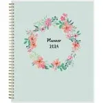 Blue Sky 2024 Weekly and Monthly Planner, January - December, 8.5" x 11", Frosted Cover, Wirebound, Laurel (144729)