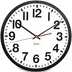 Tempus Wall Clock 11.8" Overall Diameter Black Victory Light