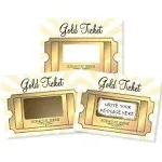 My Scratch Offs - 20 Pack Golden Ticket DIY Make Your Own Scratch Off Tickets & Stickers for Small Business, Prizes, Games, Promotion, Party Favors and Note Cards - 3x4