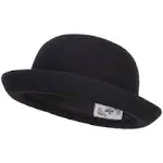 Wool Felt Upturn Brim Bowler Hat