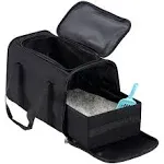 Portable Cat Litter Box Black,2In 1 Travel Litter Box,Cat Litter Box for Travel