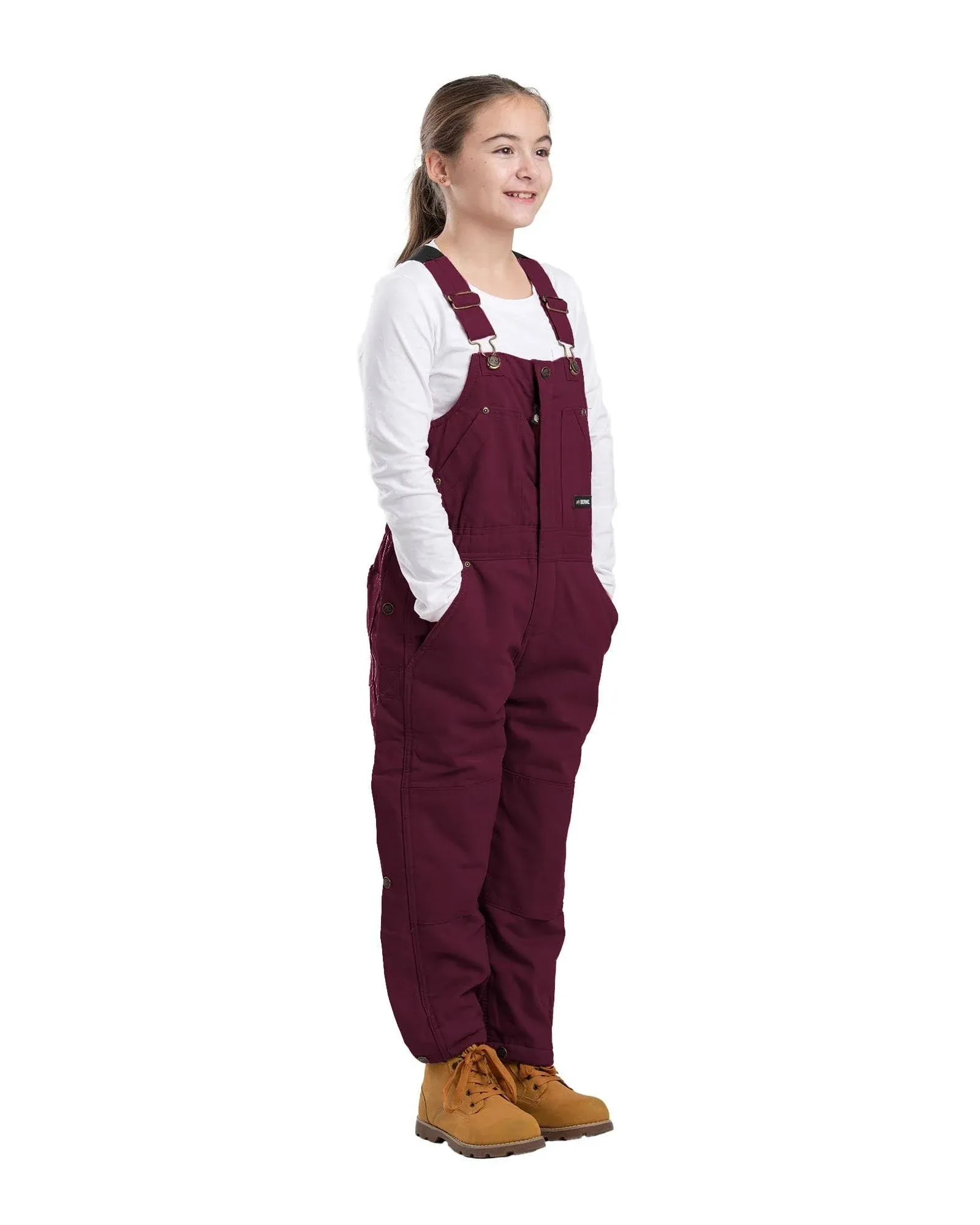 Berne Plum 100% Cotton Youth Insulated Bib Overall