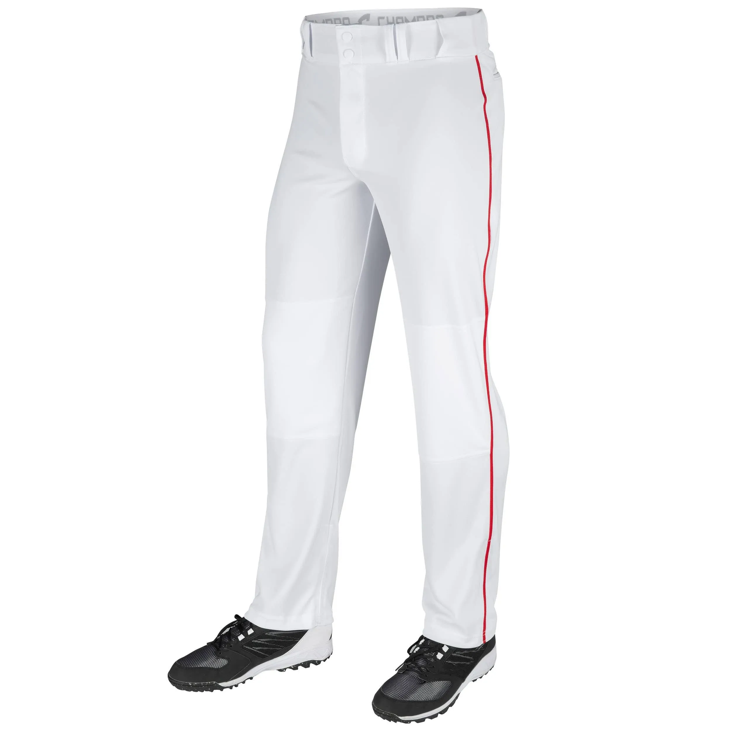 Champro Triple Crown Open Bottom Baseball Pants with Piping, White