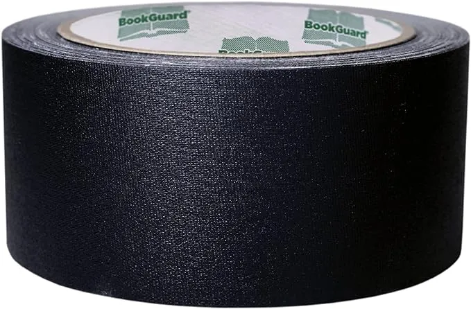 2" Black Colored Premium-Cloth Book Binding Repair Tape | 15 Yard Roll (BookGuard Brand)