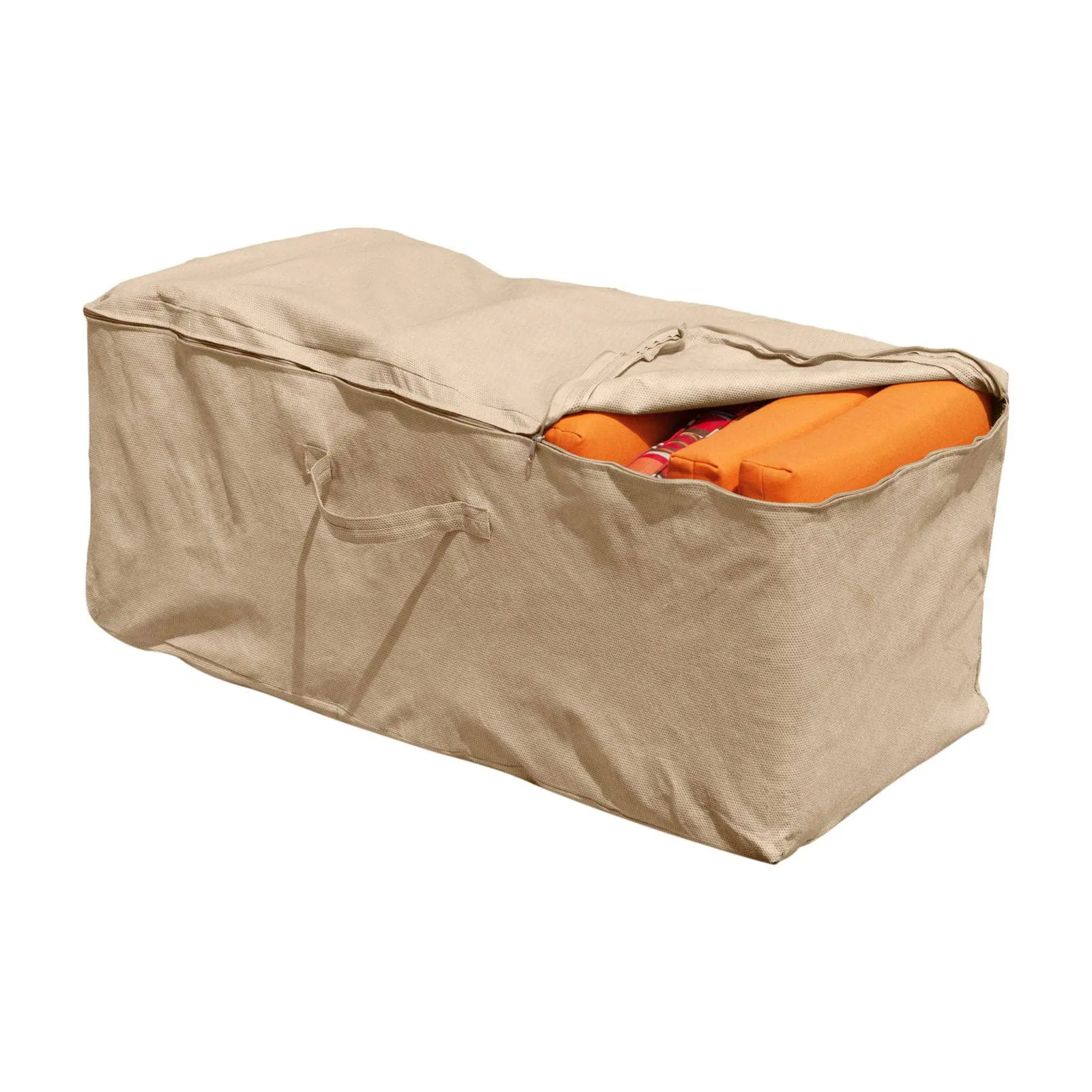 Budge Tan Patio Cushion Storage Bag Cover, Sedona, 22"H x 48"W x 18"Deep