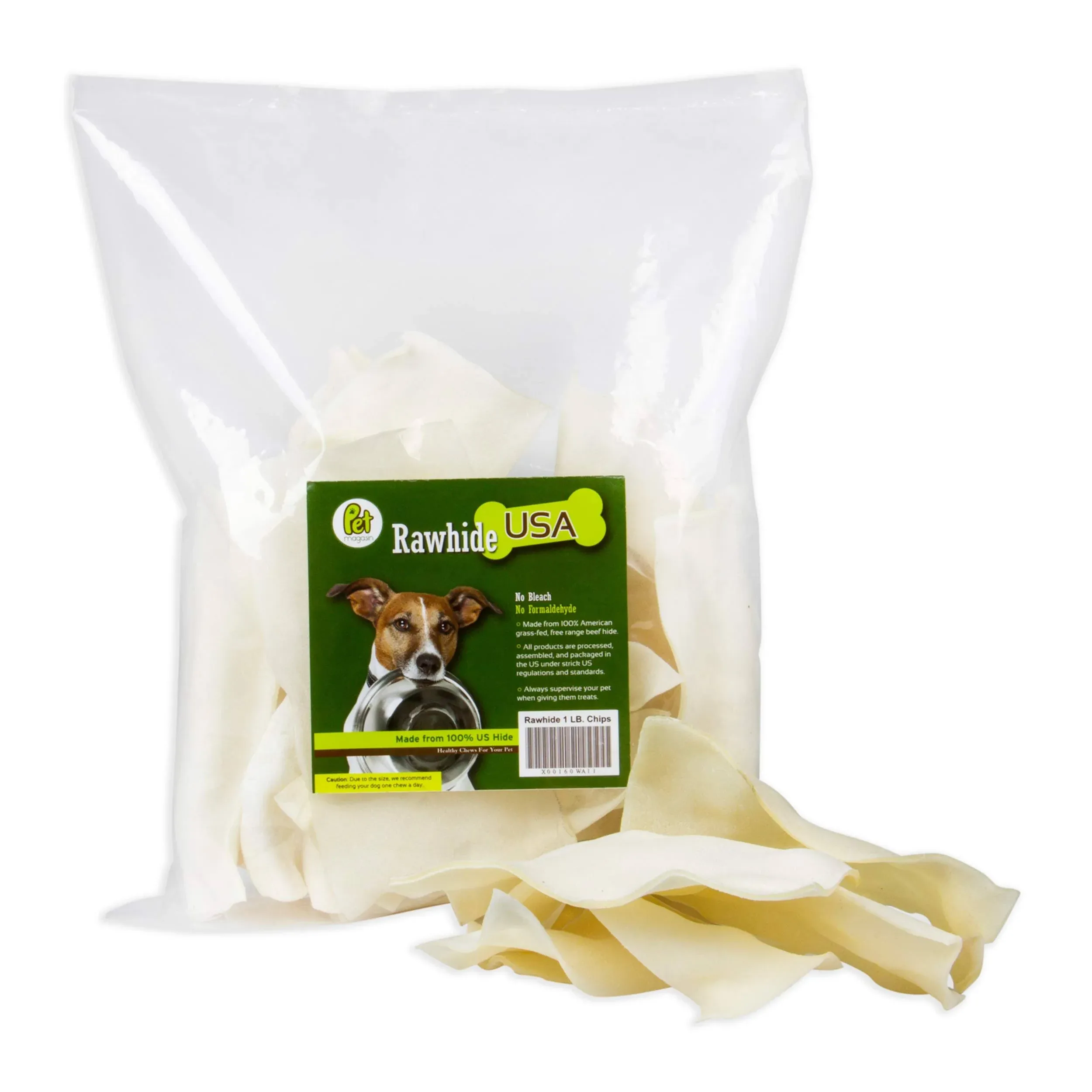 Pet MAGASIN Natural Rawhide Chips Dog Treats – Thick Cut Long Lasting Beef...