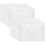 Poly Envelope, Clear Plastic Envelope Folder with Button Closure, 20PCS Docum...