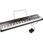 RockJam 88 Key Digital Piano with Full Size Semi-Weighted Keys, Power Supply, Sheet Music Stand, Piano Note Stickers & Simply Piano Lessons