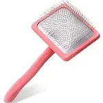 Pet Slicker Brush With Soft Massage Grooming Stainless Steel Pins - For Demat...